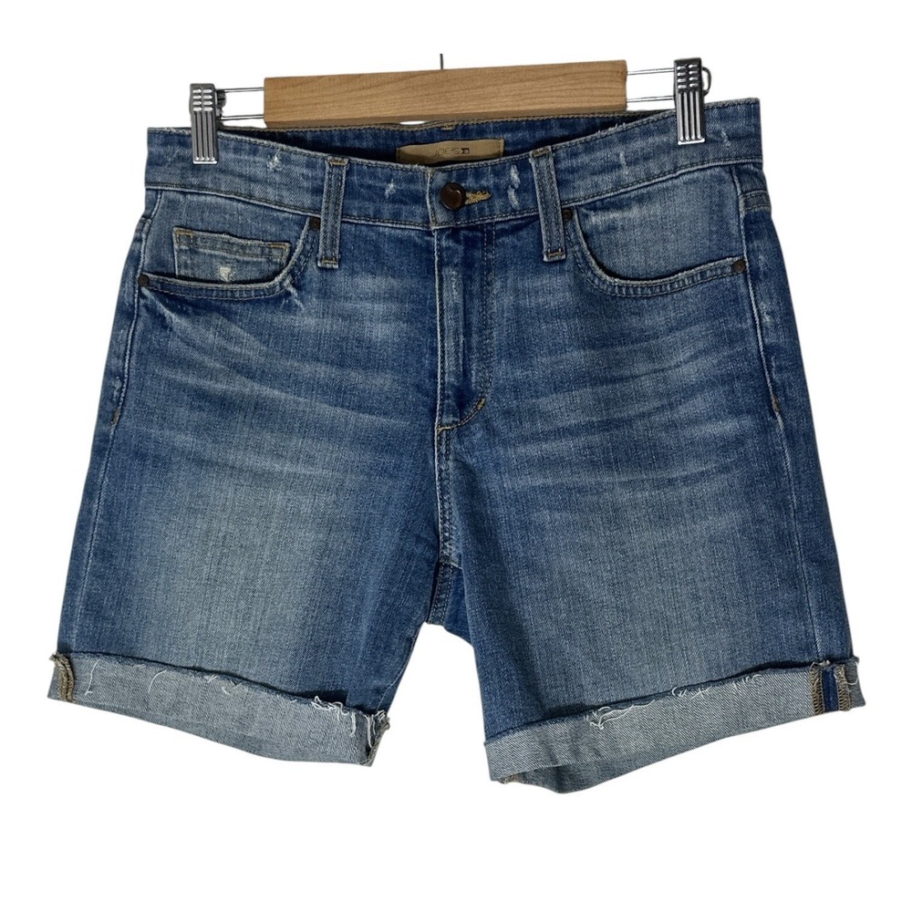 Joe's Jean Shorts Womens Size 27 Blue Cuffed Stretch Comfy Classic